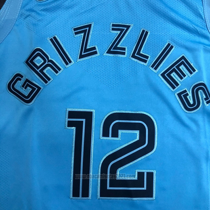 Camiseta Memphis Grizzlies Ja Morant #12 Statement Autentico 2021-22 Azul